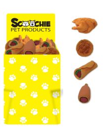Dump Bin Of Scoochie Latex Foods Chicken, Cookie, Burrito & Corn Dog 60 Pieces
