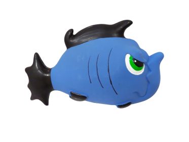 7.5 Inch Premium Stuffed Latex Angry Blue Fish