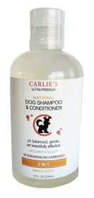 8 Ounce Promo Bottle Carlies Ultra Premium Dog Shampoo & Conditioner, Mango Scent For Dogs