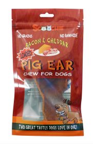 Bacon & Cheddar Loaded Pig Ears 10 Pack Peggable Zip Lock Bag