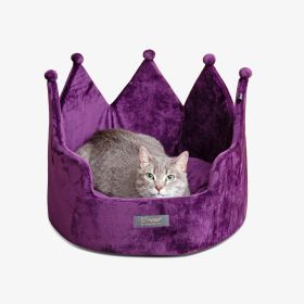 Crown Dog & Cat Fun Bed Cloud Prive Collection - Royal Purple