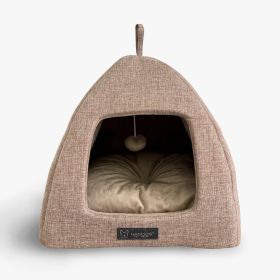 The Nandog Cassel Cat Hut - Tan/Beige