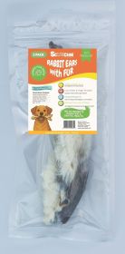 2 Pack Rabbit Ears with Fur - Peggable Ziplock with sticker
