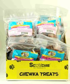 Chewka Dog Treats - Sizzling Bacon Flavor 16 oz Large PDQ of 12