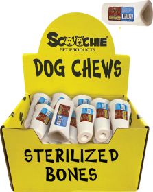 3-4 Inch Natural Sterilized Bone With UPC Small PDQ of 12