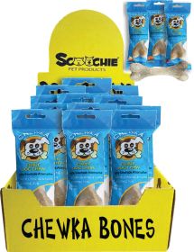 Assorted Flavors Medium Chewka Bone 3.5 Ounce Med Long PDQ of 16