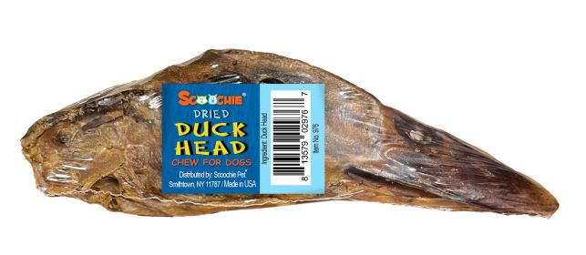 Crunchy Natural Duck Head Shrink with Sticker and UPC