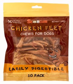 10 Pack Chicken Feet (no nails)