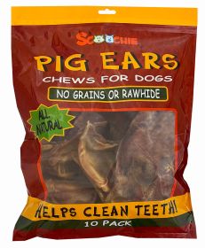 10 Pack Pig Ear in Printed Zip Lock Bag