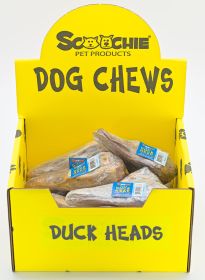 Crunchy Natural Duck Head Shrink with Sticker and UPC Small PDQ of 12