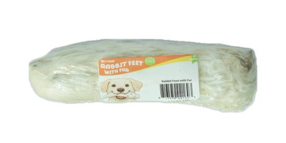 Rabbit Foot with Hair Shrink with UPC
