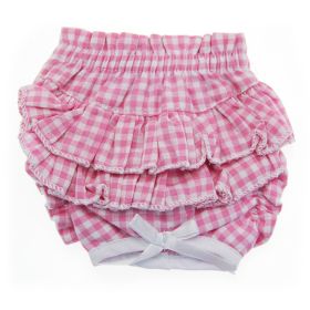 Ruffled Pink Gingham Dog Panties