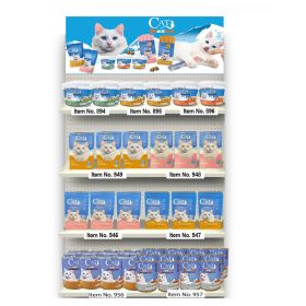 Cat by Scoochie Cat Food & Treats Planogram - 4 Foot - 4 Shelf
