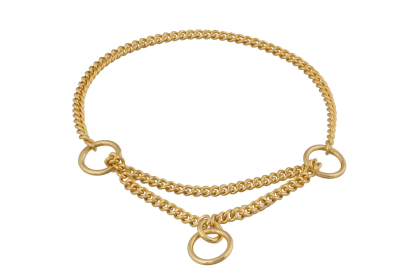 Alvalley Martingale Show Chain Collar (size: 16in x 1.4 mm)