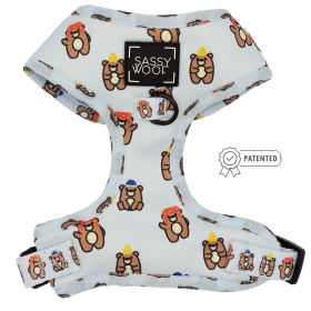 Adjustable Harness (Color: Jingle Bears, size: Xsmall)