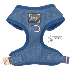 Adjustable Harness (Color: Denim, size: medium)
