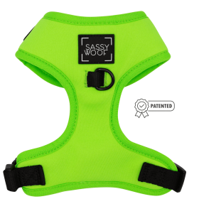 Adjustable Harness (Color: Neon Green, size: XXsmall)
