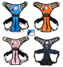 Headlight Harness, Dog Harness with Built In LED Light (Color: Pink, size: medium)