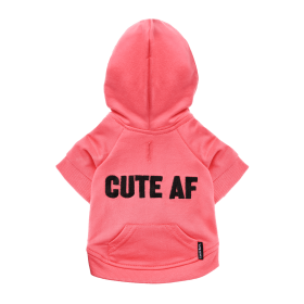 The Everyday Hoodie - CUTE AF (Color: Neon Pink, size: XX Large)