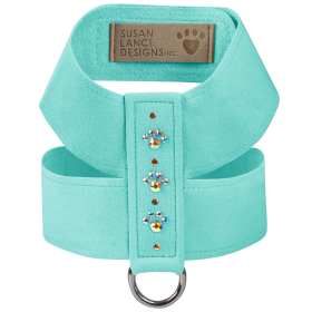 Susan Lanci Designs Crystal Paws Tinkie Harness (Color: Tiffi Blue, size: large)