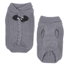 ES Shawl Collar Sweater (Color: gray, size: medium)