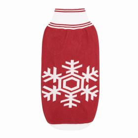 Halo EC Red Plaid Paw Sweater (Color: EC Red, size: L)