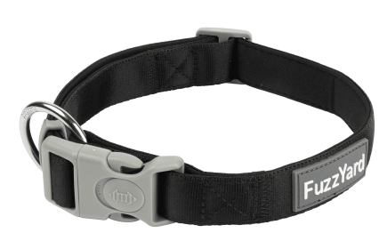 FuzzYard Collar (Color: Swat Black, size: MED)