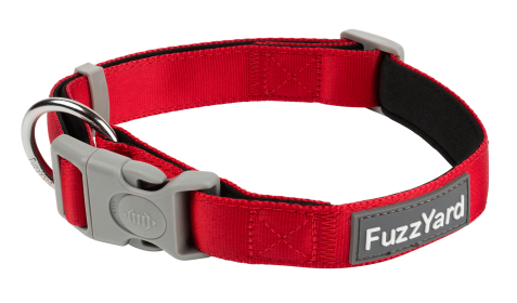 FuzzYard Collar (Color: Rebel Red, size: LG)