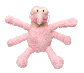 FuzzYard Dog Toy Neighborhood Nasties Scratchette Pink Flea (size: large)