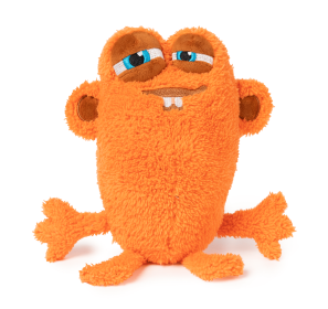 FuzzYard Dog Toy Yardsters (Color: Oobert Orange, size: large)