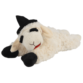 Multipet Halloween Lamb Chop (Color: With Black Hat & Paws, size: 10.5in)