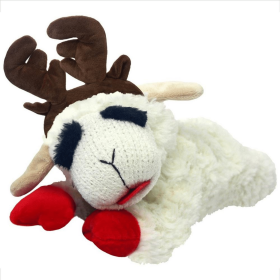 Multipet Holiday Lambchop with Antlers (size: 10.5 in)
