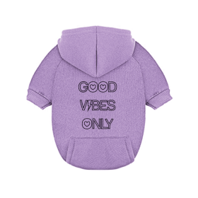 Good Vibes Only Lighting Bolt Dog Hoodie (size: XX-Large)