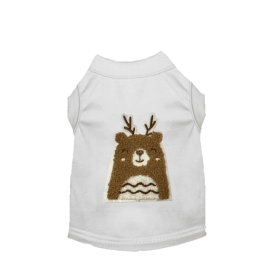 Cuddle Antler Bear (Color: White, size: 2X Large)