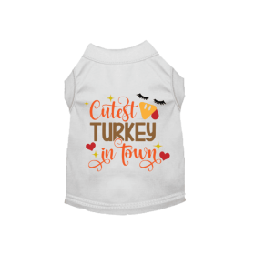 Cutest Turkey in Town (Color: White, size: 2X Large)