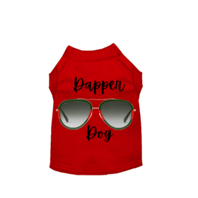 Designer Dapper Dog Tee (Color: Red, size: X Small)