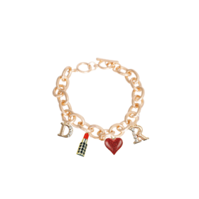 Dior-able Charm Dog Necklace (Color: Gold, size: small)