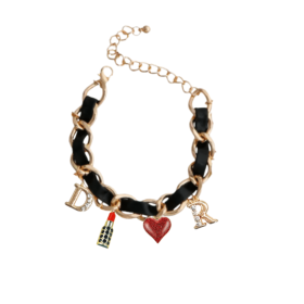 Dior-able Charm Dog Necklace (Color: Black, size: X Small)