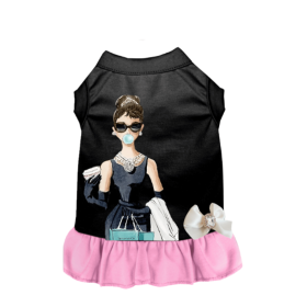 Little Miss Sniffany Dress (Color: BLACK AND PINK, size: X Small)