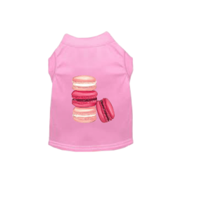 Love Macaroons Dog Shirt (Color: Pink, size: large)