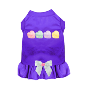 Macaroon Hearts Dog (Color: Purple, size: 2X Large)