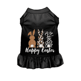 Mink PomPom Bunny Tail Dog (Color: Black, size: X Small)