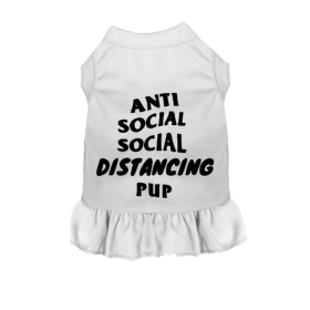 Anti Social Social Distancing Pup (Color: White, size: medium)