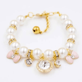 Princess Pearl Charm Collar (size: medium)