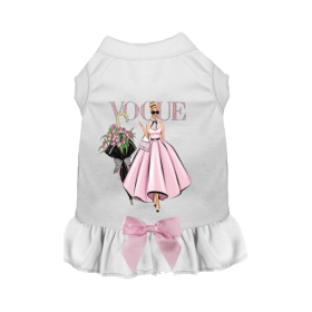 Spring Vogue Dog Dress (Color: White, size: X Large)
