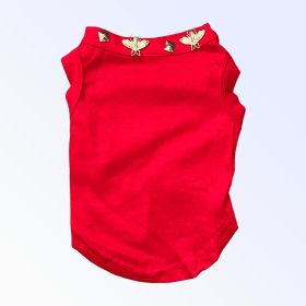 Studded Bee Tee (Color: Red, size: small)
