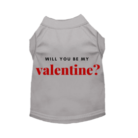 Will You Be My Valentine (Color: gray, size: large)