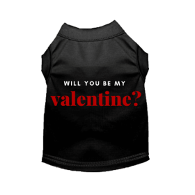 Will You Be My Valentine (Color: Black, size: large)