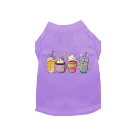 Easter Bunny Fun Dog Dress and Tee (Color: Lavender, size: medium)