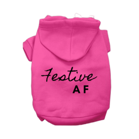 Festive AF Hoodie (Color: Pink, size: 3X Large)